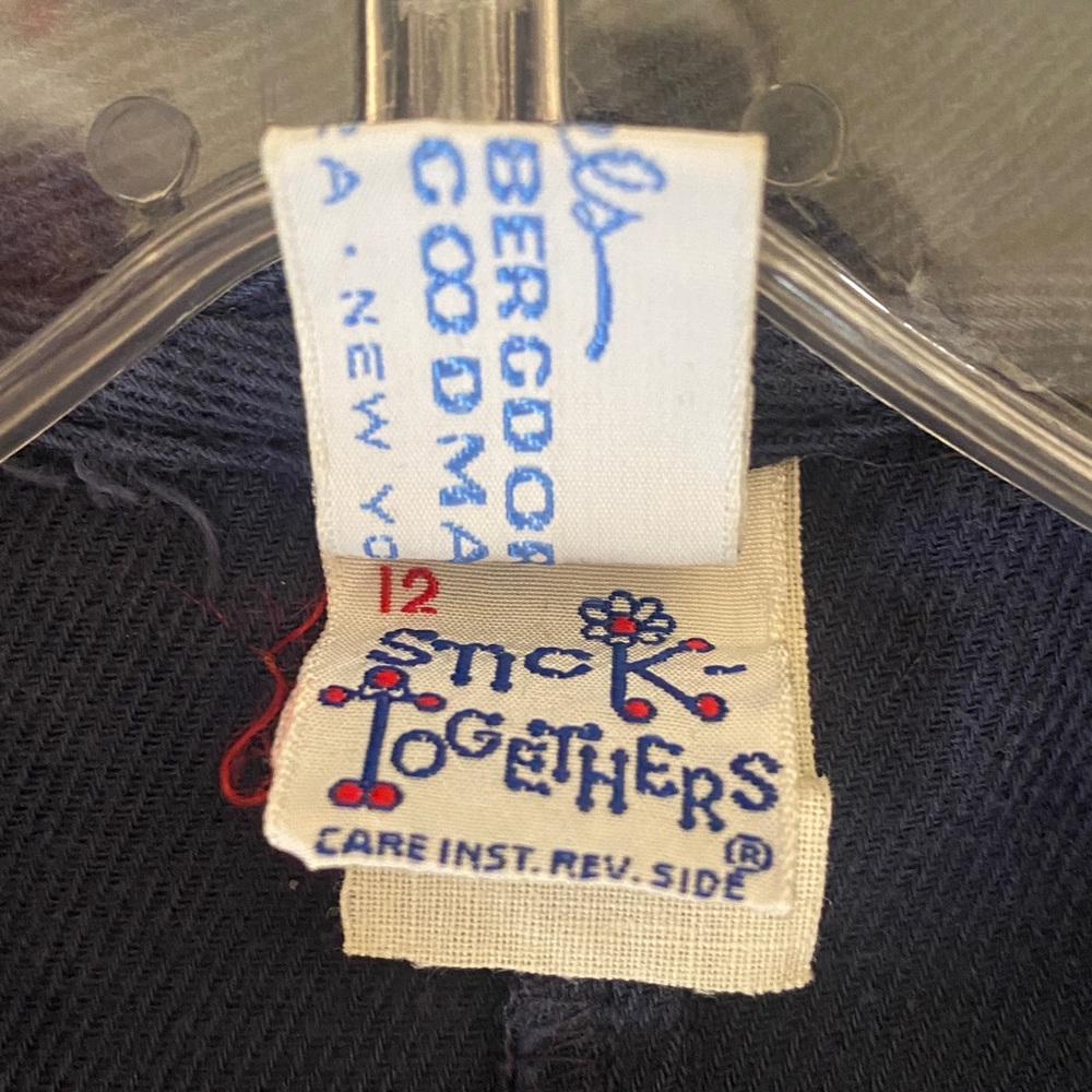 Vintage Navy Blue Jumpsuit kids size 12 - Picture 5 of 6